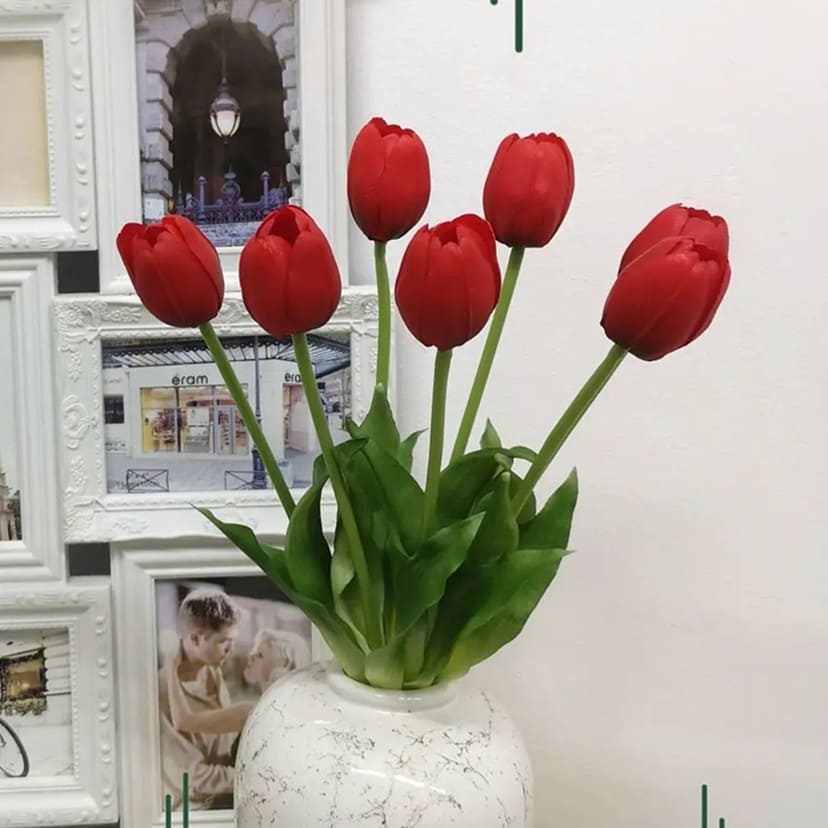 Искусственные цветы в Санкт-Петербурге | Цветы искусственные «Тюльпаны», красные, букет