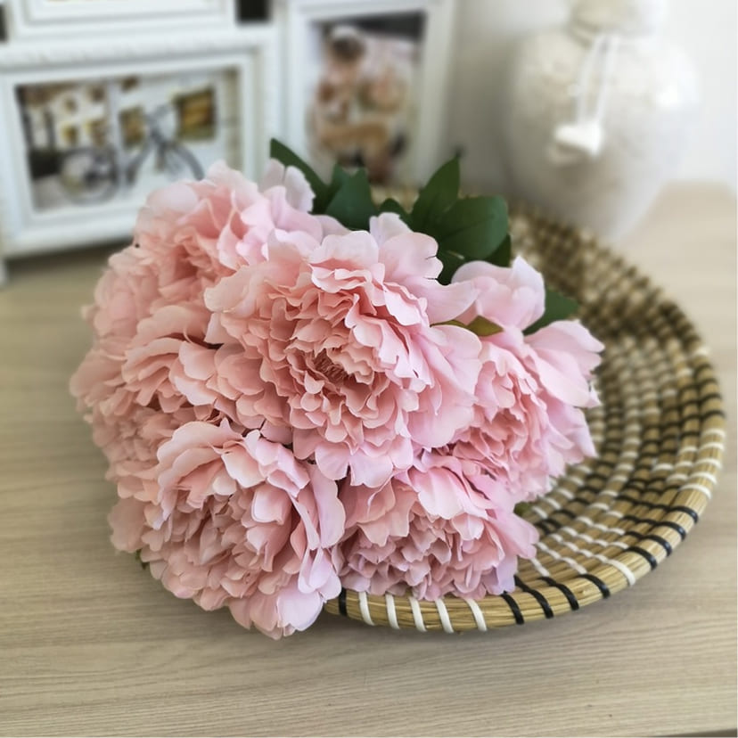 Искусственные цветы в Санкт-Петербурге | Цветы искусственные «Пионы», розовые, букет