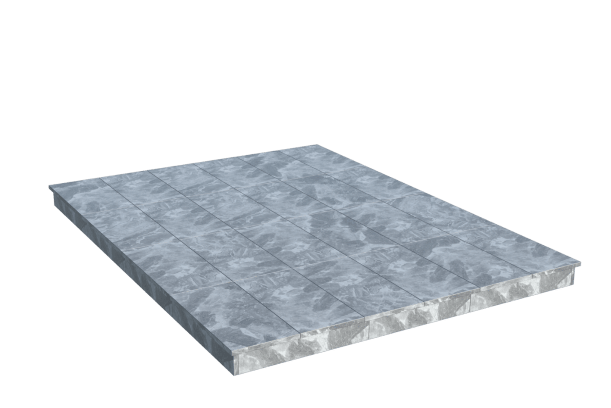 Площадки на могилу в Санкт-Петербурге | Площадка с вертикальной (10 см) мраморной облицовкой