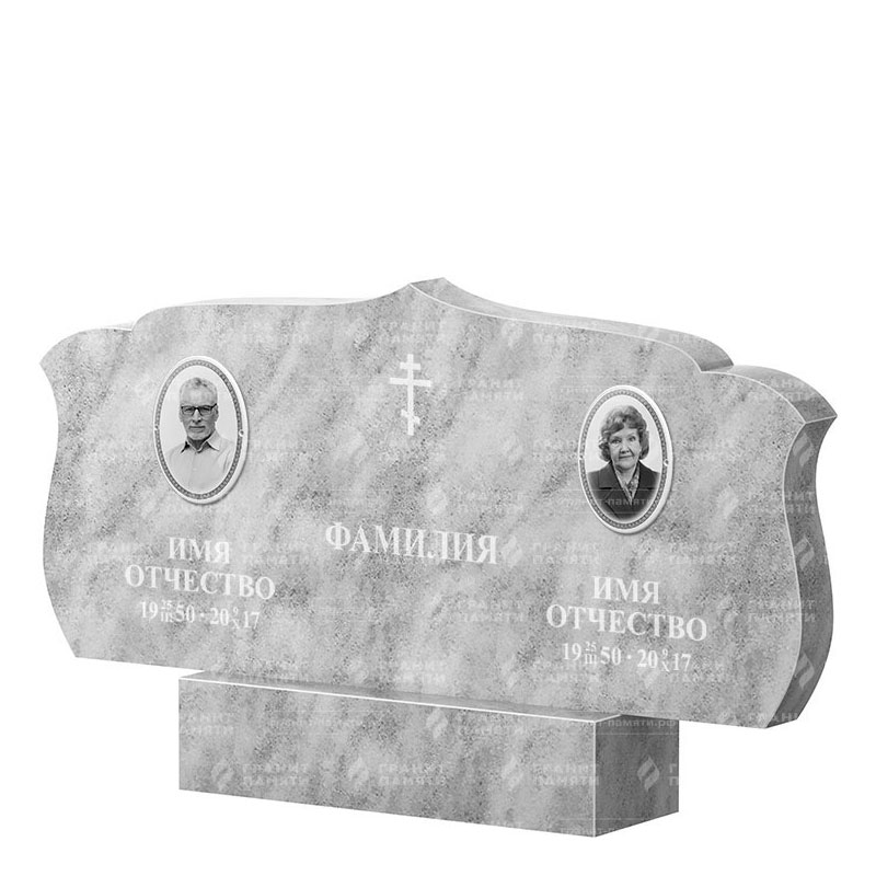 Памятники из мрамора в Санкт-Петербурге | Двойной мраморный памятник ФМ-130
