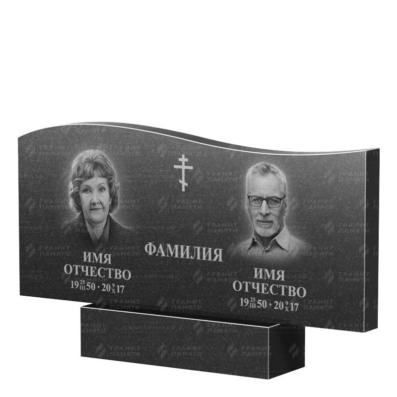 Памятники из гранита двойные в Санкт-Петербурге | Двойной гранитный памятник ФГ-255