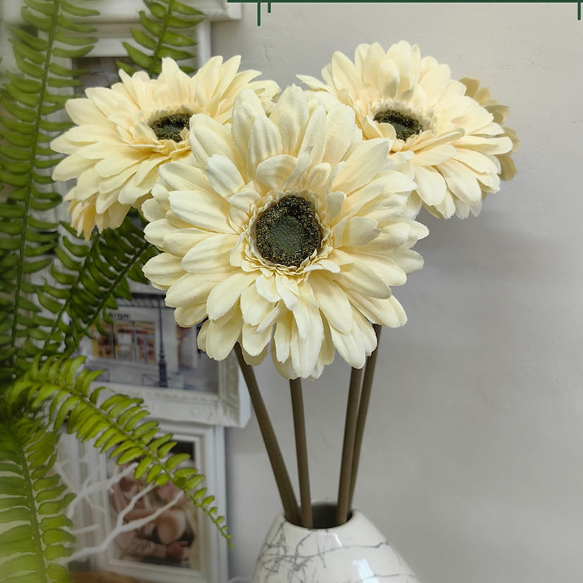 Искусственные цветы в Санкт-Петербурге | Цветок искусственный «Гербера», молочно-персиковая, одиночный