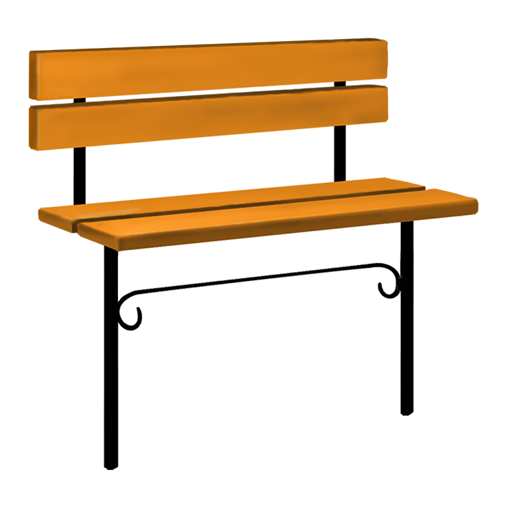 Металлические оградки, столы, скамейки в Санкт-Петербурге | Скамейка №4 со спинкой