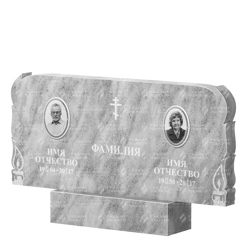 Памятники из мрамора в Санкт-Петербурге | Двойной мраморный памятник ФМ-133