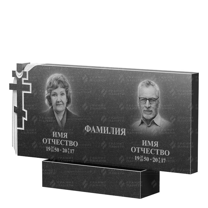 Памятники из гранита двойные в Санкт-Петербурге | Двойной гранитный памятник ФГ-139