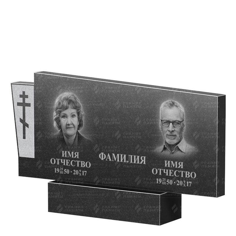 Памятники из гранита двойные в Санкт-Петербурге | Двойной гранитный памятник ФГ-137