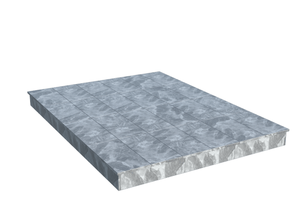 Площадки на могилу в Санкт-Петербурге | Площадка с вертикальной (15 см) мраморной облицовкой