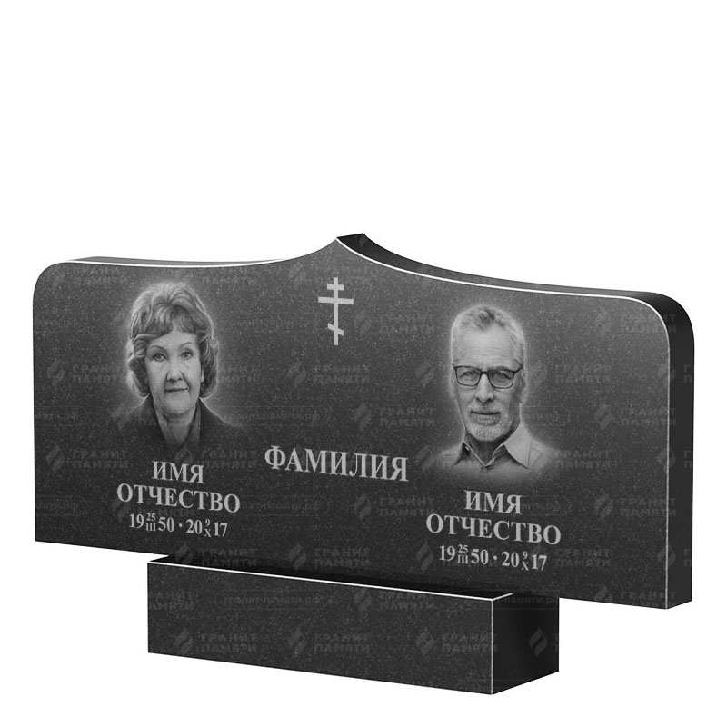 Гранитные памятники в Санкт-Петербурге | Двойной гранитный памятник ФГ-260