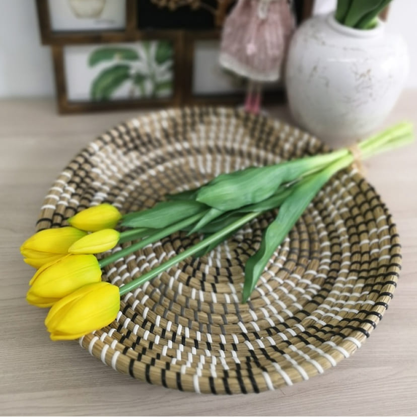 Искусственные цветы в Санкт-Петербурге | Цветы искусственные «Тюльпаны, бутоны», желтые, букет