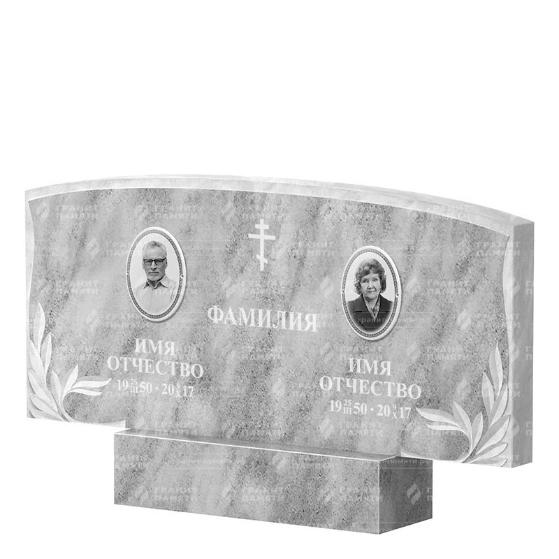 Памятники из мрамора в Санкт-Петербурге | Двойной мраморный памятник ФМ-135