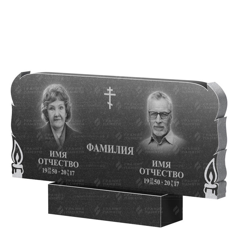 Памятники из гранита двойные в Санкт-Петербурге | Двойной гранитный памятник ФГ-133