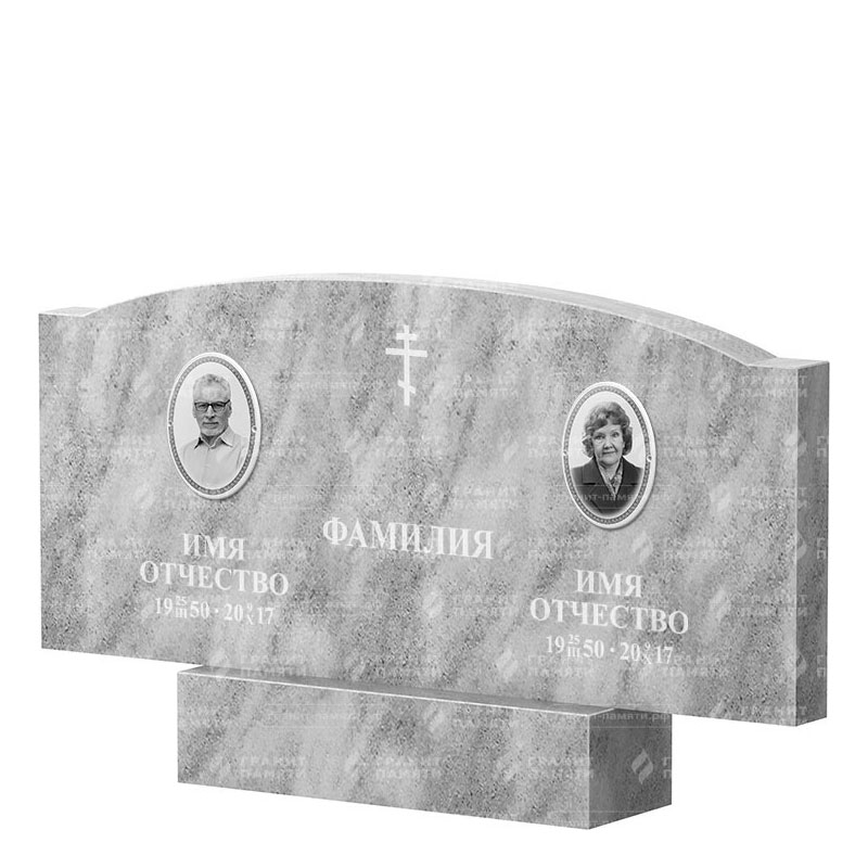 Памятники из мрамора в Санкт-Петербурге | Двойной мраморный памятник ФМ-257