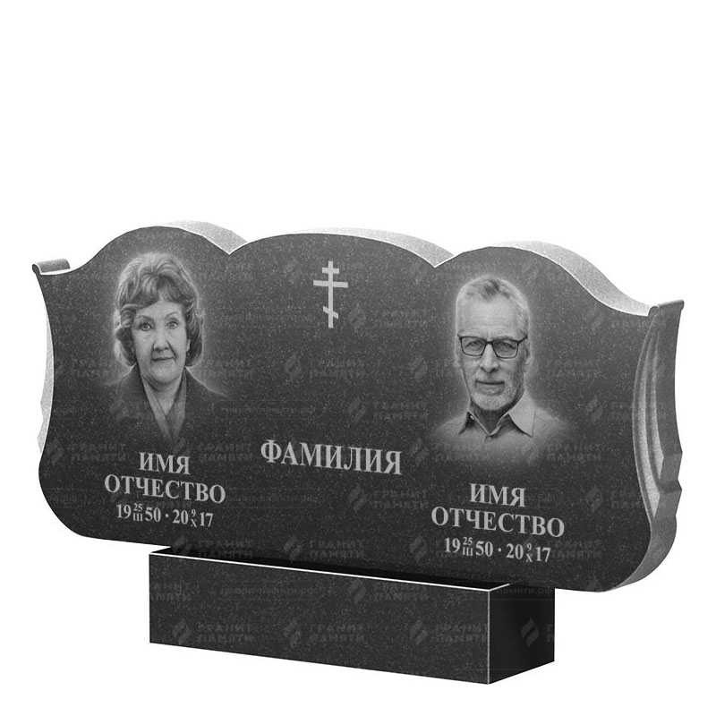Гранитные памятники в Санкт-Петербурге | Двойной гранитный памятник ФГ-261