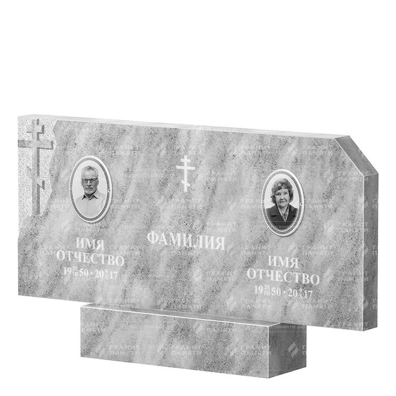 Памятники из мрамора в Санкт-Петербурге | Двойной мраморный памятник ФМ-134