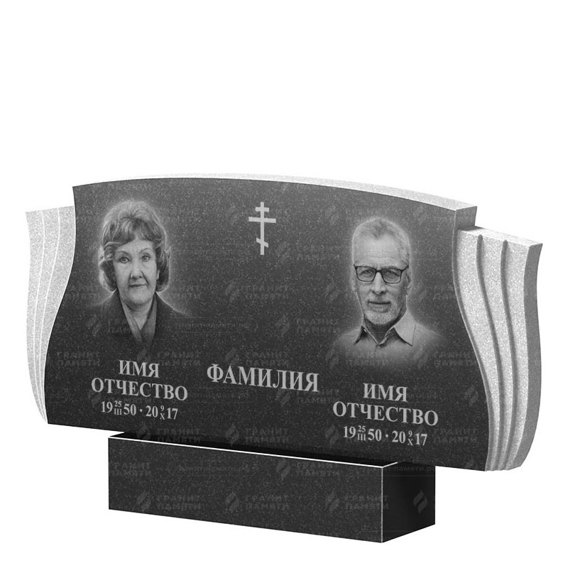 Гранитные памятники в Санкт-Петербурге | Двойной гранитный памятник ФГ-264