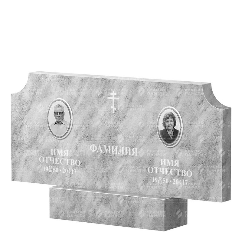 Памятники из мрамора в Санкт-Петербурге | Двойной мраморный памятник ФМ-253