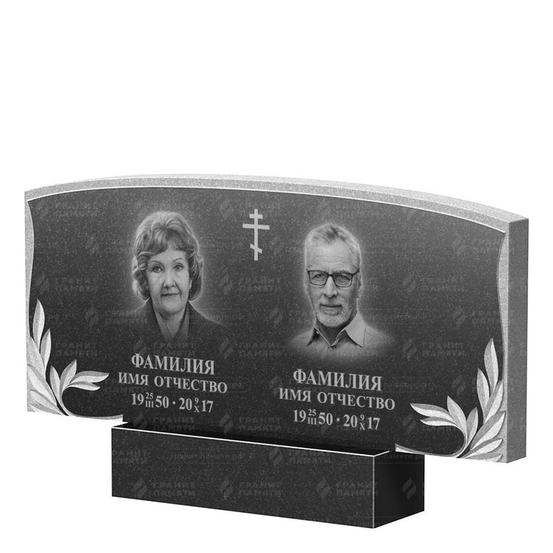 Памятники из гранита двойные в Санкт-Петербурге | Двойной гранитный памятник ФГ-135