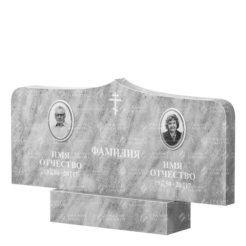 Памятники из мрамора в Санкт-Петербурге | Двойной мраморный памятник ФМ-260