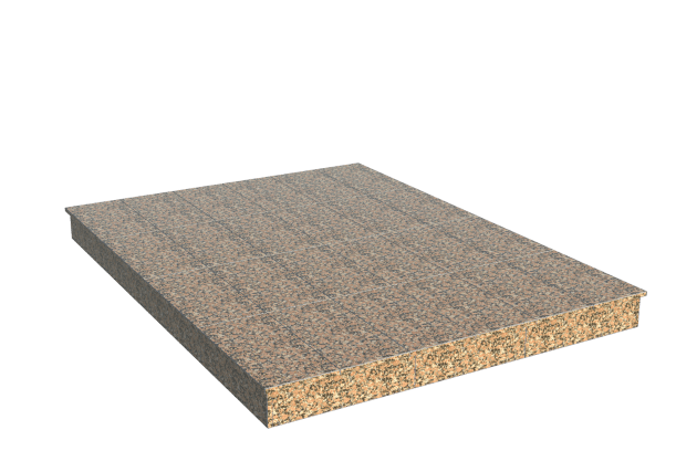 Площадки на могилу в Санкт-Петербурге | Площадка с вертикальной (15 см) облицовкой Южно-султаевским гранитом