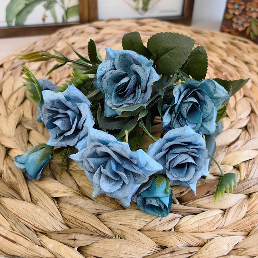 Искусственные цветы в Санкт-Петербурге | Цветы искусственные «Розы», синие, букет
