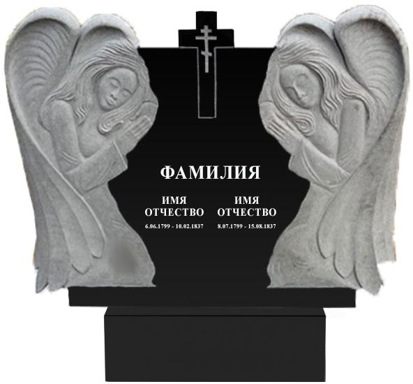 Памятники с ангелом на могилу в Санкт-Петербурге | Гранитный памятник Ангел №1