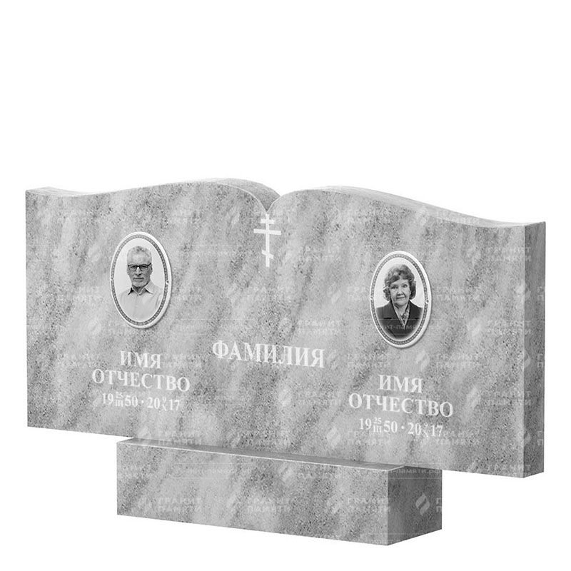 Памятники из мрамора в Санкт-Петербурге | Двойной мраморный памятник ФМ-259