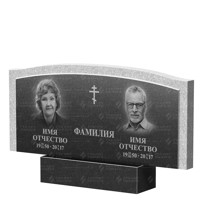 Памятники из гранита двойные в Санкт-Петербурге | Двойной гранитный памятник ФГ-131