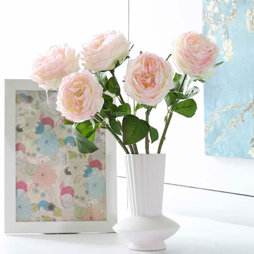 Искусственные цветы в Санкт-Петербурге | Цветок искусственный «Роза пионовидная», молочно-розовая, одиночный