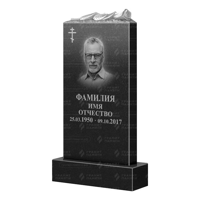 Памятники из гранита с цветами в Санкт-Петербурге | Гранитный памятник ФГ-105