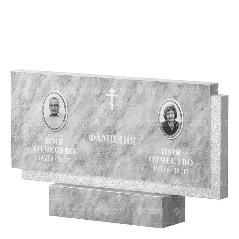 Памятники из мрамора в Санкт-Петербурге | Двойной мраморный памятник ФМ-132