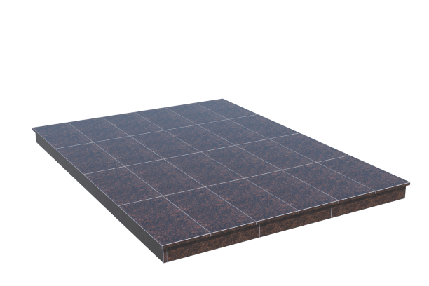 Площадки на могилу в Санкт-Петербурге | Площадка с вертикальной (10 см) облицовкой Дымовским гранитом